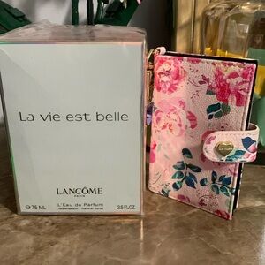 Lancôme 2.5 oz La vie est belle with a Betsy Johnson cardholder